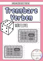 Vorschau - Spiele - Würfelspiel Trennbare Verben // Verben mit Vorsilbe - Deckblatt