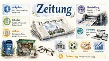 Vorschau - Arbeitsblätter - Lernposter + Arbeitsblatt "Zeitung" + Onlineübung & MP3 + Mindmap + Infografiken - Seite 2