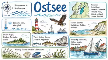 Vorschau - Arbeitsblätter - Lernposter + Arbeitsblätter zum Thema "Ostsee" (Lückentext, Hörverstehen) + Lösung & MP3 + Mindmap + Infografiken - Seite 2