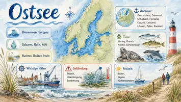 Vorschau - Arbeitsblätter - Lernposter + AB mit Fragen zum Thema "Ostsee" + Lösungsblatt + Mindmap + Infografiken - Seite 2