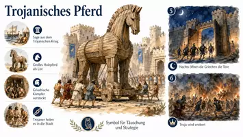 Vorschau - Arbeitsblätter - Lernposter + Arbeitsblätter zum Thema "Trojanisches Pferd" + Lösung & MP3 + Mindmap + Infografik - Seite 2
