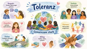 Vorschau - Arbeitsblätter - Lernposter + AB mit Fragen zum Thema "Toleranz" + Lösungsblatt + Mindmap + Infografik - Seite 2