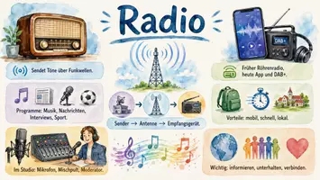 Vorschau - Arbeitsblätter - Lernposter + Arbeitsblätter zum Thema "Radio" + Lösung & MP3 + Mindmap + Infografik - Seite 2