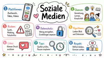 Vorschau - Arbeitsblätter - Lernposter + Arbeitsblätter zum Thema "Soziale Medien" + Lösung & MP3 + Mindmap + Infografik - Seite 2