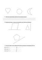 Vorschau - Arbeitsblätter - Klassenarbeit Geometrie gerade Linien und Formen - Seite 2