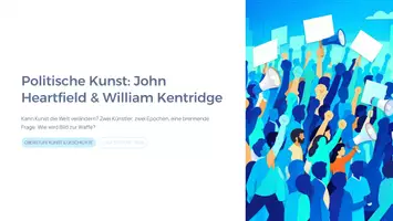 Vorschau - Präsentationen/Tafelbilder - Politische Kunst: John Heartfield & William Kentridge – Präsentation Kunst & Geschichte (Sek II) - Deckblatt