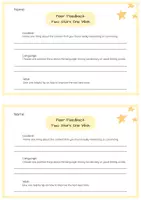 Vorschau - Aufgabenkarten - Peer Feedback - Two Stars One Wish A5 - Seite 1