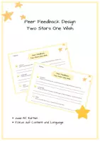 Vorschau - Aufgabenkarten - Peer Feedback - Two Stars One Wish A5 - Deckblatt