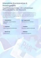 Vorschau - Unterrichtsreihen - Interaktive Kunstanalyse & Kreativprojekt – Politische Kunst (Heartfield & Kentridge) | Komplettpaket Sek II inkl. Fotomontage-Projekt & Rubric - Deckblatt