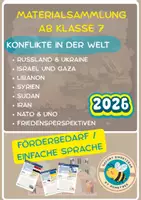 Vorschau - Arbeitsblätter - Konflikte weltweit – Einfache Sprache - Deckblatt