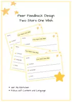 Vorschau - Aufgabenkarten - Peer Feedback: Two Stars One Wish A6 - Deckblatt