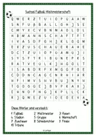 Vorschau - Arbeitsblätter - Fußball WM 2026 - Suchsel, Rätsel Klasse 3/4 - Deckblatt