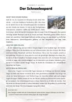 Vorschau - Arbeitsblätter - Schneeleopard Steckbrief – Tiere Asiens | Sachunterricht Grundschule Arbeitsblatt - Seite 1