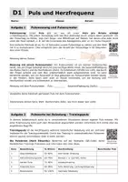 Vorschau - Arbeitsblätter - Puls messen und Herzfequenz – Praxisbox Biologie - Seite 1