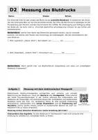 Vorschau - Arbeitsblätter - Blutdruck messen – Praxisbox Biologie - Seite 1