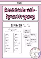 Vorschau - Arbeitsblätter - Rechtschreibspaziergang_Endung en,el,er // 1. Klasse - Deckblatt