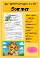 Vorschau - Stundenentwürfe - Übungen im Sommer - Wortschatz, Grammatik und Schreiben - Vertretungsstunden - DEUTSCH FÜR ZWISCHENDURCH - Deckblatt