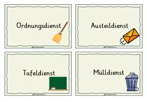 Vorschau - Bildkarten - Klassendienste - Seite 2