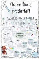 Vorschau - Stundenentwürfe - Nachweise funktioneller Gruppen | Chemie Übung | Klassen 9 & 10 | Forscherheft | sofort einsetzbar - Deckblatt