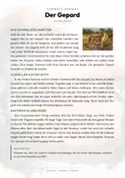 Vorschau - Arbeitsblätter - Gepard Steckbrief – Tiere Afrikas | Sachunterricht Grundschule Arbeitsblatt - Seite 1
