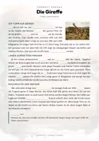 Vorschau - Arbeitsblätter - Giraffe Steckbrief – Tiere Afrikas | Sachunterricht Grundschule Arbeitsblatt - Seite 2