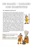 Vorschau - Arbeitsblätter - Die Gallier Barbaren oder Hochkultur - Informationstexte mit Aufgaben - Deckblatt