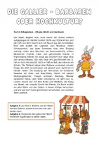 Vorschau - Arbeitsblätter - Die Gallier Barbaren oder Hochkultur - Informationstexte mit Aufgaben - Seite 1