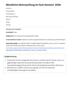 Vorschau - Klassenarbeiten - Deutsch: Mündliche Abiturprüfung NRW 2026 - Seite 1