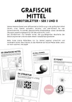 Vorschau - Arbeitsblätter - Grafische Mittel, Arbeitsblätter, SEK I und II - Deckblatt