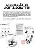 Vorschau - Arbeitsblätter - Arbeitsblätter, Licht und Schatten, Zeichnen - Deckblatt