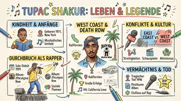 Vorschau - Arbeitsblätter - Lernposter + Arbeitsblätter zum Thema "Tupac Shakur" + Lösung & MP3 + Mindmap + Infografik - Seite 2