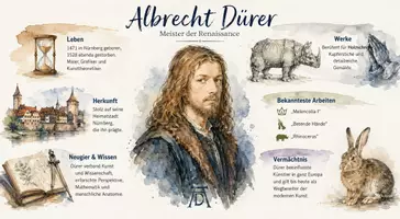 Vorschau - Arbeitsblätter - Lernposter + Arbeitsblätter zum Thema "Albrecht Dürer" + Lösung & MP3 + Mindmap + Infografik - Seite 2