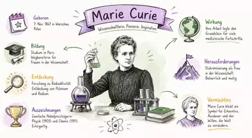 Vorschau - Arbeitsblätter - Lernposter + Arbeitsblätter zum Thema "Marie Curie" + Lösung & MP3 + Mindmap + Infografik - Seite 2