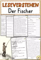 Vorschau - Arbeitsblätter - Ballade : Der Fischer – Johann Wolfgang von Goethe - Lesen und Verstehen Arbeitsblätter mit Lesetext, Fragen - Deckblatt