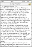 Vorschau - Arbeitsblätter - Ballade : Der Fischer – Johann Wolfgang von Goethe - Lesen und Verstehen Arbeitsblätter mit Lesetext, Fragen - Seite 2