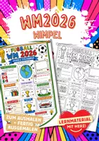 Vorschau - Arbeitsblätter - Fußball WM 2026 Weltmeisterschaft Steckbriefe - Deckblatt
