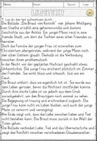 Vorschau - Arbeitsblätter - Ballade : Die Braut von Korinth – Johann Wolfgang von Goethe - Lesen und Verstehen Arbeitsblätter mit Lesetext, Fragen - Seite 2