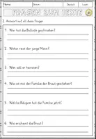 Vorschau - Arbeitsblätter - Ballade : Die Braut von Korinth – Johann Wolfgang von Goethe - Lesen und Verstehen Arbeitsblätter mit Lesetext, Fragen - Seite 3