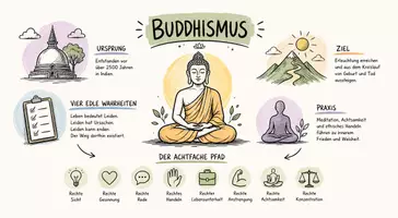 Vorschau - Arbeitsblätter - Lernposter + Arbeitsblatt zum Thema "Buddhismus" + Onlineübung & MP3 + Mindmap + Infografiken - Seite 3
