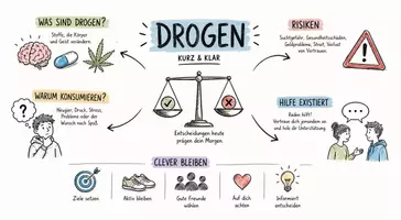 Vorschau - Arbeitsblätter - Lernposter + AB mit Fragen zum Thema "Drogen" + Lösungsblatt + Mindmap + Infografik - Seite 2