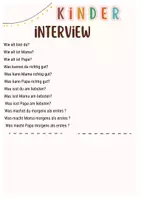 Vorschau - Arbeitsblätter - Kinderinterview - Deckblatt