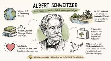 Vorschau - Arbeitsblätter - Lernposter + Arbeitsblatt "Albert Schweitzer" + Onlineübung & MP3 + Mindmap + Infografiken - Seite 2