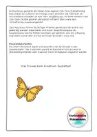 Vorschau - Mal- und Bastelvorlagen - Zick-Zack-Schmetterling basteln - Kunstidee Frühling, Sommer, Grundschule - Seite 2