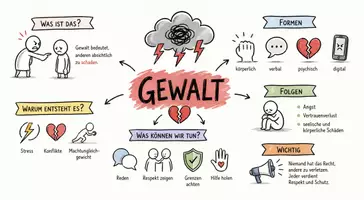Vorschau - Arbeitsblätter - Lernposter + Arbeitsblatt "Gewalt und ihre Ursachen" + interaktive Lösung & MP3 + Infografik - Seite 2