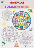 Vorschau - Mal- und Bastelvorlagen - Materialpaket Sommerferien - Deckblatt