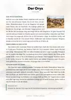 Vorschau - Arbeitsblätter - Oryx Steckbrief – Lesetext, Lückentext, Weltkarte & Arbeitsblatt - Seite 1