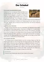 Vorschau - Arbeitsblätter - Schakal Steckbrief – Lesetext, Lückentext, Weltkarte & Arbeitsblatt - Seite 1