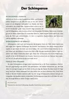 Vorschau - Arbeitsblätter - Schimpanse Steckbrief – Lesetext, Lückentext, Weltkarte & Arbeitsblatt - Seite 1