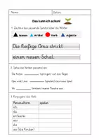 Vorschau - Arbeitsblätter - Lernzielkontrolle/Diagnosebogen - Wortarten Klasse 2 - Seite 1