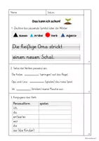 Vorschau - Arbeitsblätter - Lernzielkontrolle/Diagnosebogen - Wortarten Klasse 2 - Seite 3
